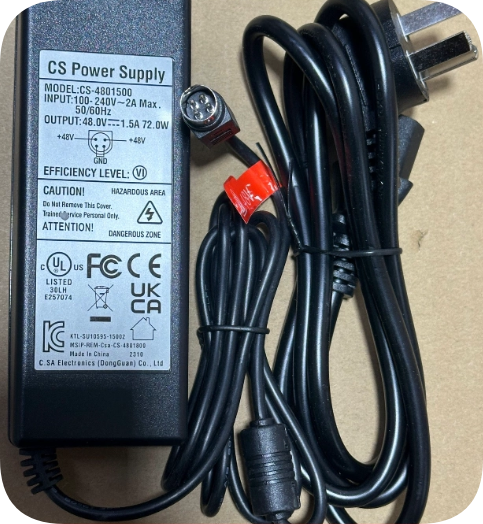 *Brand NEW* CS Power Supply CS-4801500 48V 1.5A 72W Four-Pin Power Adapter